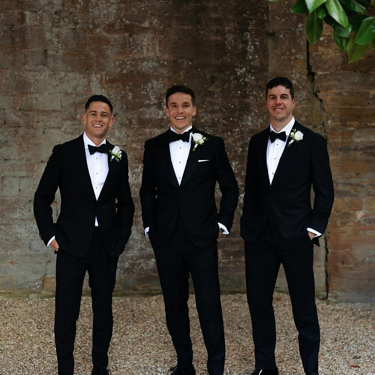 Wedding celebration in InStitchu custom suit